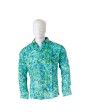 Green linen designer shirts - MGGreen002