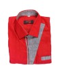 Casual Red Linen Full Sleeve Shirt - MGRed001