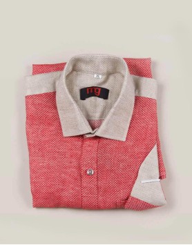 Red designer jute shirt - MgRed002